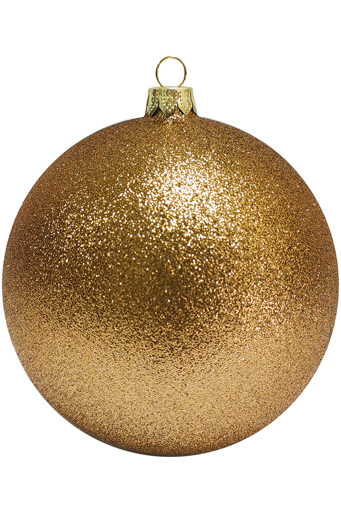 Пластиковый шар Искристый 11,5 и 13,5 см медный